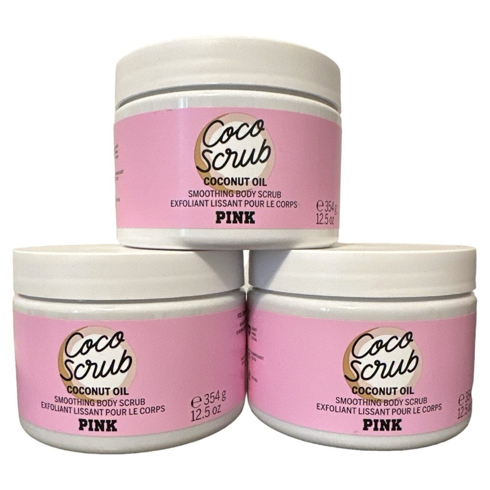 3 Pink Victoria’s Secret coco scrub body scrub